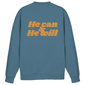 Basic Sweatshirt - He can & He will Design – Airforce Blue