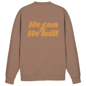 Basic Sweatshirt - He can & He will Design – Caramel Latte