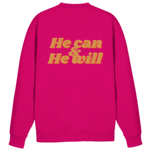 Basic Sweatshirt - He can & He will Design – Hot Pink