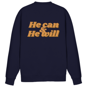 Basic Sweatshirt - He can & He will Design – Oxford Navy