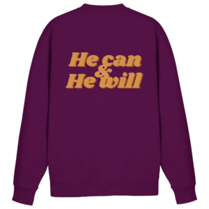 Basic Sweatshirt - He can & He will Design – Plum