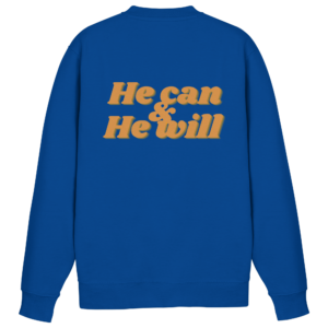 Basic Sweatshirt - He can & He will Design – Royal Blue