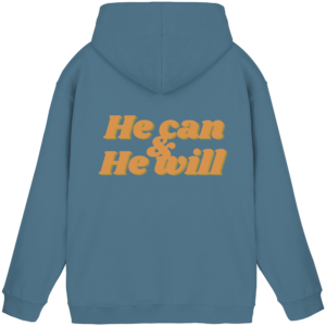 Basic Unisex Hoodie - He can & He will Design – Airforce Blue