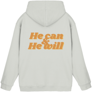 Basic Unisex Hoodie - He can & He will Design – Ash (Heather)