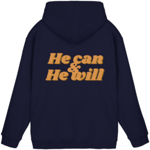 Basic Unisex Hoodie - He can & He will Design – Oxford Navy