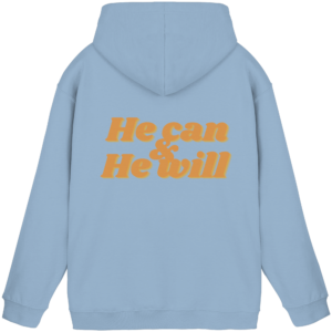 Basic Unisex Hoodie - He can & He will Design – Sky Blue
