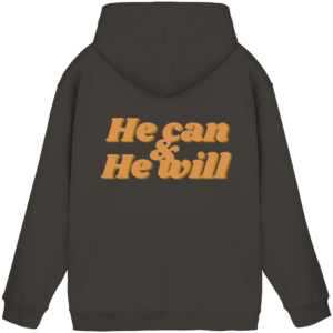 Basic Unisex Hoodie - He can & He will Design – Storm Grey (Solid)