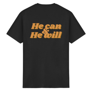 Unisex Heavy Cotton T-Shirt - He can & He will – Black