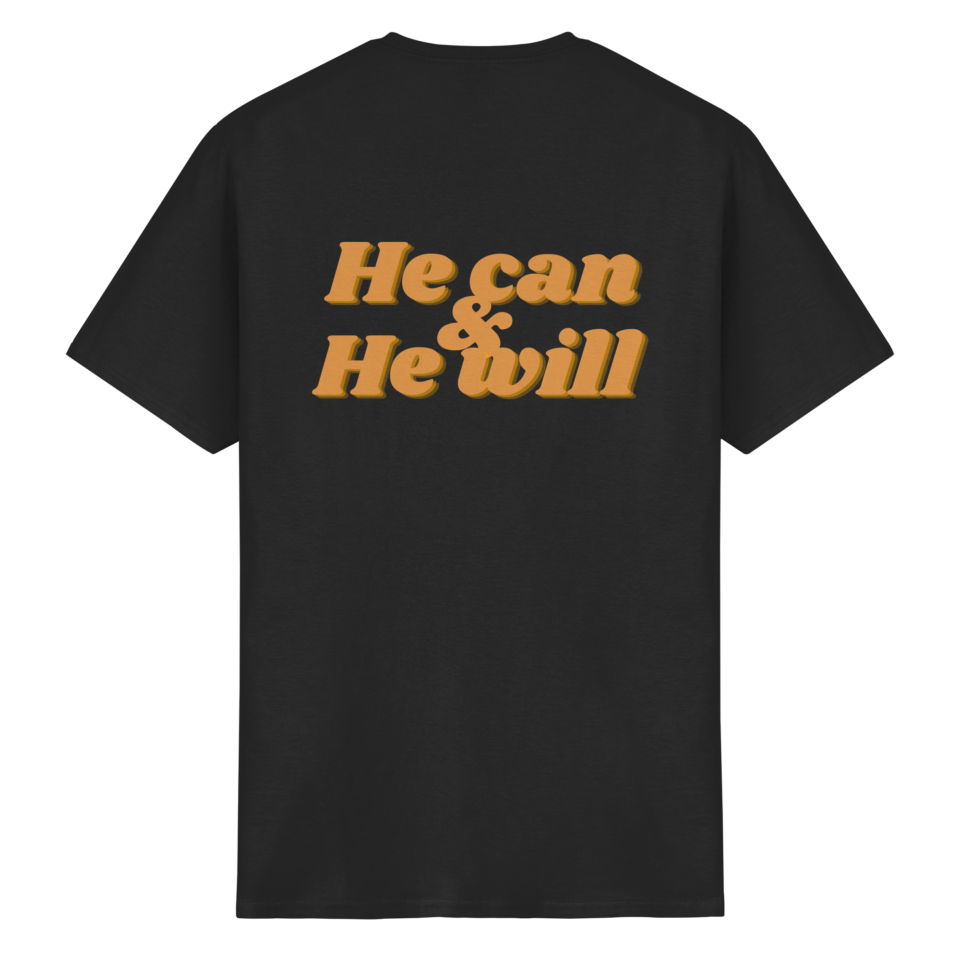 Unisex Heavy Cotton T-Shirt - He can & He will – Black