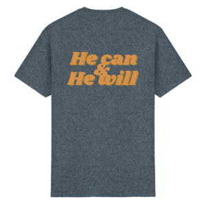 Unisex Heavy Cotton T-Shirt - He can & He will – Dark Heather