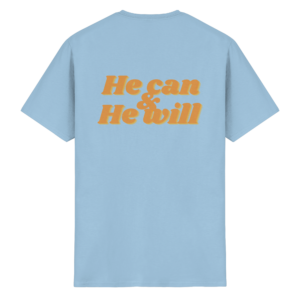 Unisex Heavy Cotton T-Shirt - He can & He will – Light Blue