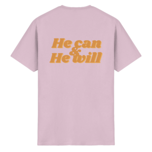Unisex Heavy Cotton T-Shirt - He can & He will – Light Pink