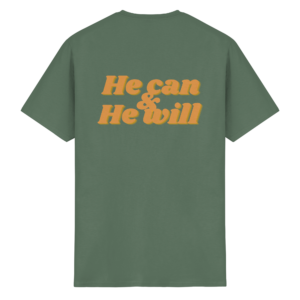 Unisex Heavy Cotton T-Shirt - He can & He will – Military Green