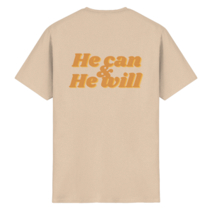 Unisex Heavy Cotton T-Shirt - He can & He will – Natural