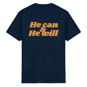 Unisex Heavy Cotton T-Shirt - He can & He will – Navy