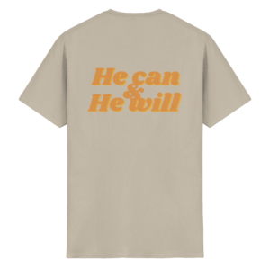 Unisex Heavy Cotton T-Shirt - He can & He will – Sand