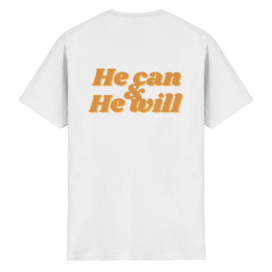 Unisex Heavy Cotton T-Shirt - He can & He will – White