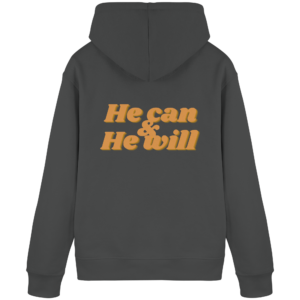 Organic Basic Hoodie - He Can & He Will Design – Anthracite