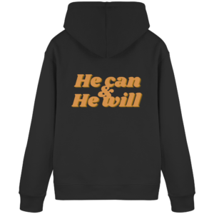 Organic Basic Hoodie - He Can & He Will Design – Black