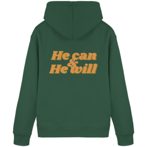 Organic Basic Hoodie - He Can & He Will Design – Bottle Green