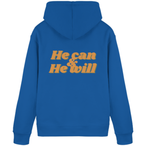 Organic Basic Hoodie - He Can & He Will Design – Royal Blue