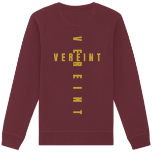 Organic Basic Unisex Sweatshirt 'Vereint' – Burgundy