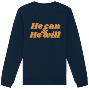 Organic Basic Unisex Sweatshirt - He Can & He Will – French Navy