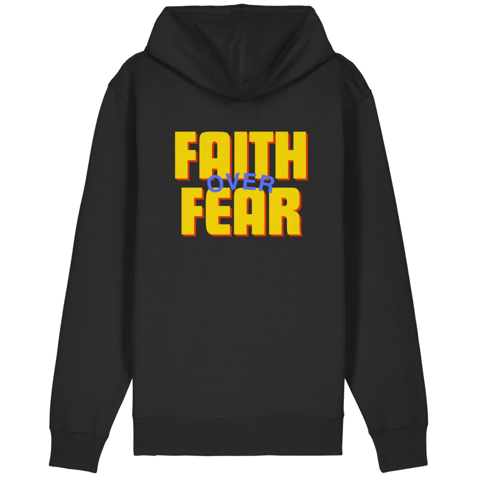 Organic Relaxed Zipper mit 'Faith over Fear' Design