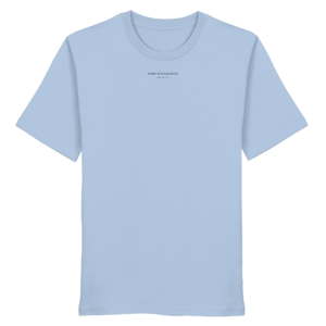 T-Shirt organic "FIRM FOUNDATION" unisex Psalm 18:2 100% Baumwolle - XS-5XL - faith christliche Kleidung Bibelverse Psalm Shirt – Blue Soul
