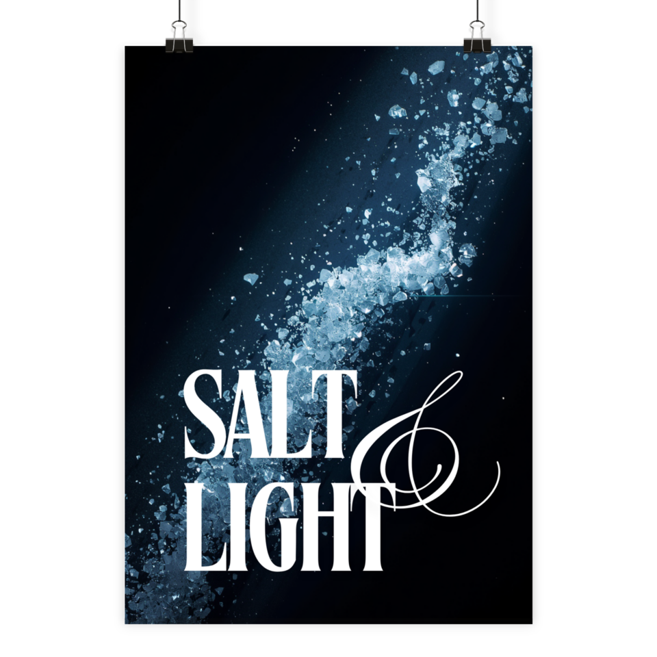 Christliches Poster „Salt & Light“ – Matthäus 5:13-16