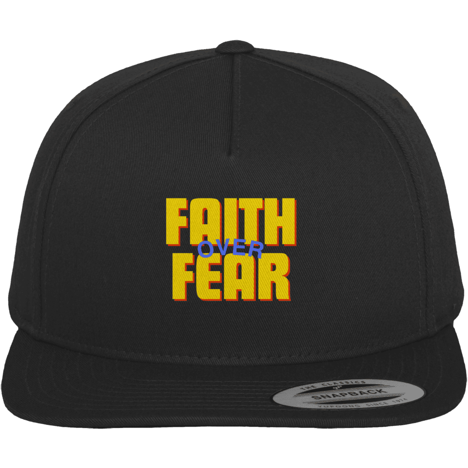 Premium Snapback mit Faith over Fear Design - Kappen & Mützen